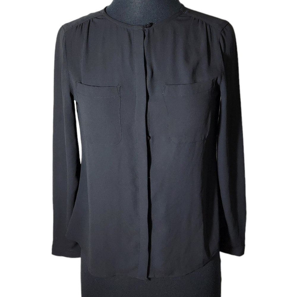 Loft button down shirt color black sz XXSP